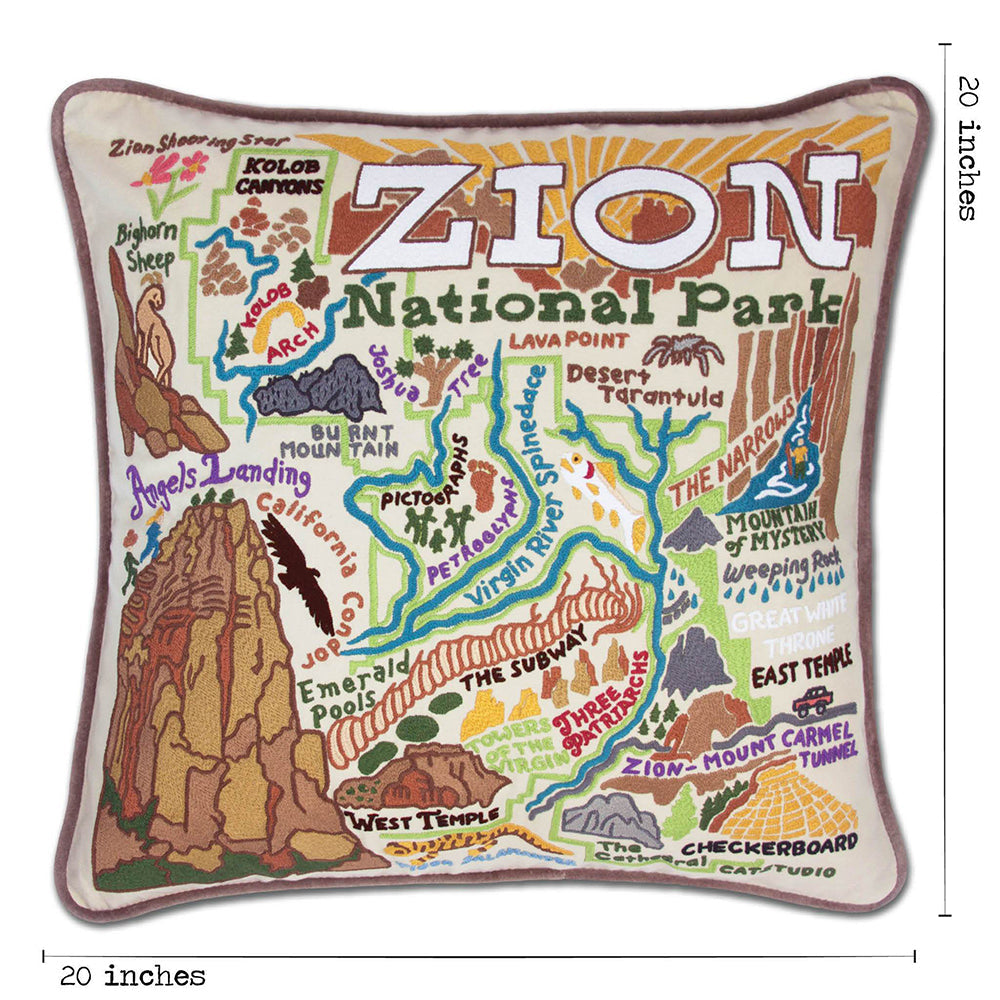 Zion Hand-Embroidered Pillow