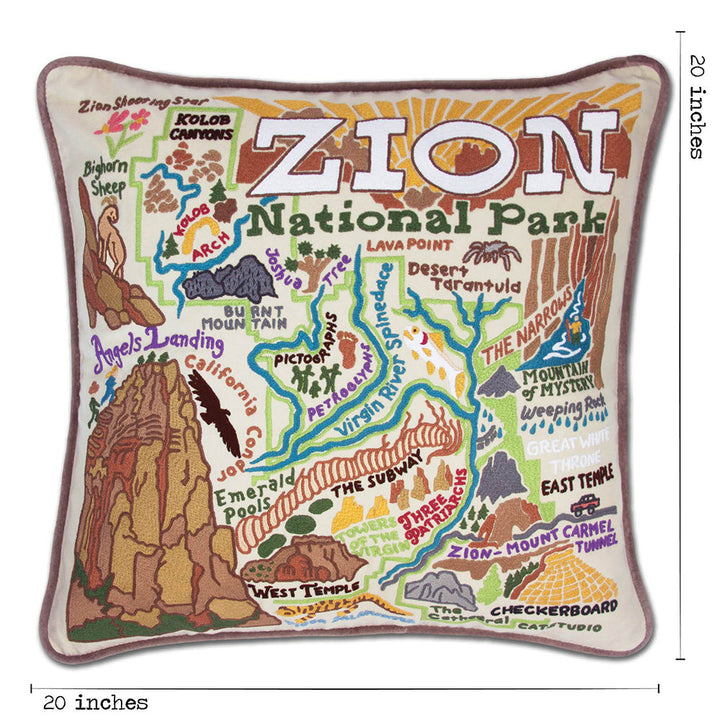 Zion Hand-Embroidered Pillow