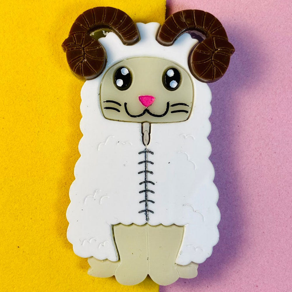 Zodiac Cats Collection - Aries - Taurus - Gemini - Cancer Acrylic Brooch by Makokot Design