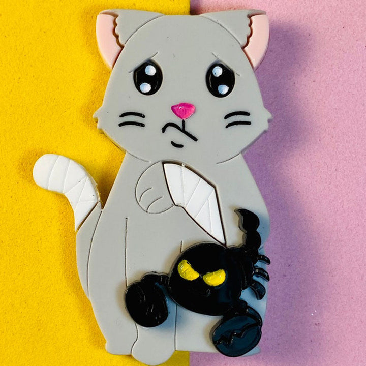 Zodiac Cats Collection - Leo - Virgo - Libra - Scorpius Acrylic Brooch by Makokot Design