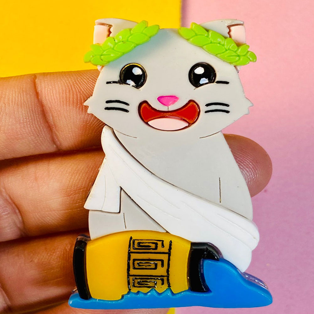 Zodiac Cats Collection - Sagittarius - Capricornus - Aquarius - Pisces Acrylic Brooch by Makokot Design